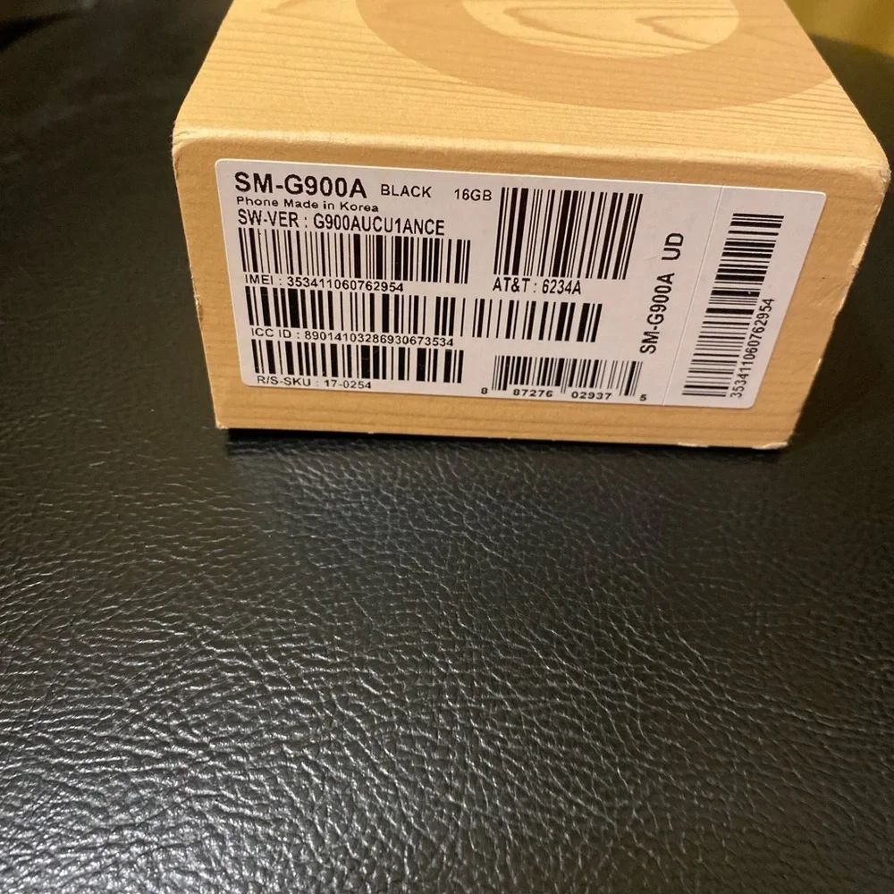 Original empty box from Samsung Galaxy S5